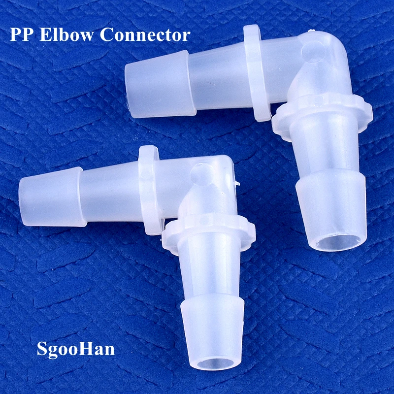 5~200pcs 1.6~11.1mm PP Elbow Connectors Aquarium Fish Tank Pagoda Joint Air Pump Aerator Fittings Irrigation Medical Hose Joints