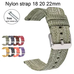 18mm 20mm 22mm Universal Sports Nylon Watch Band Smart Watch Strap Women Men Soft Fabric Wrist Bracelet Belt