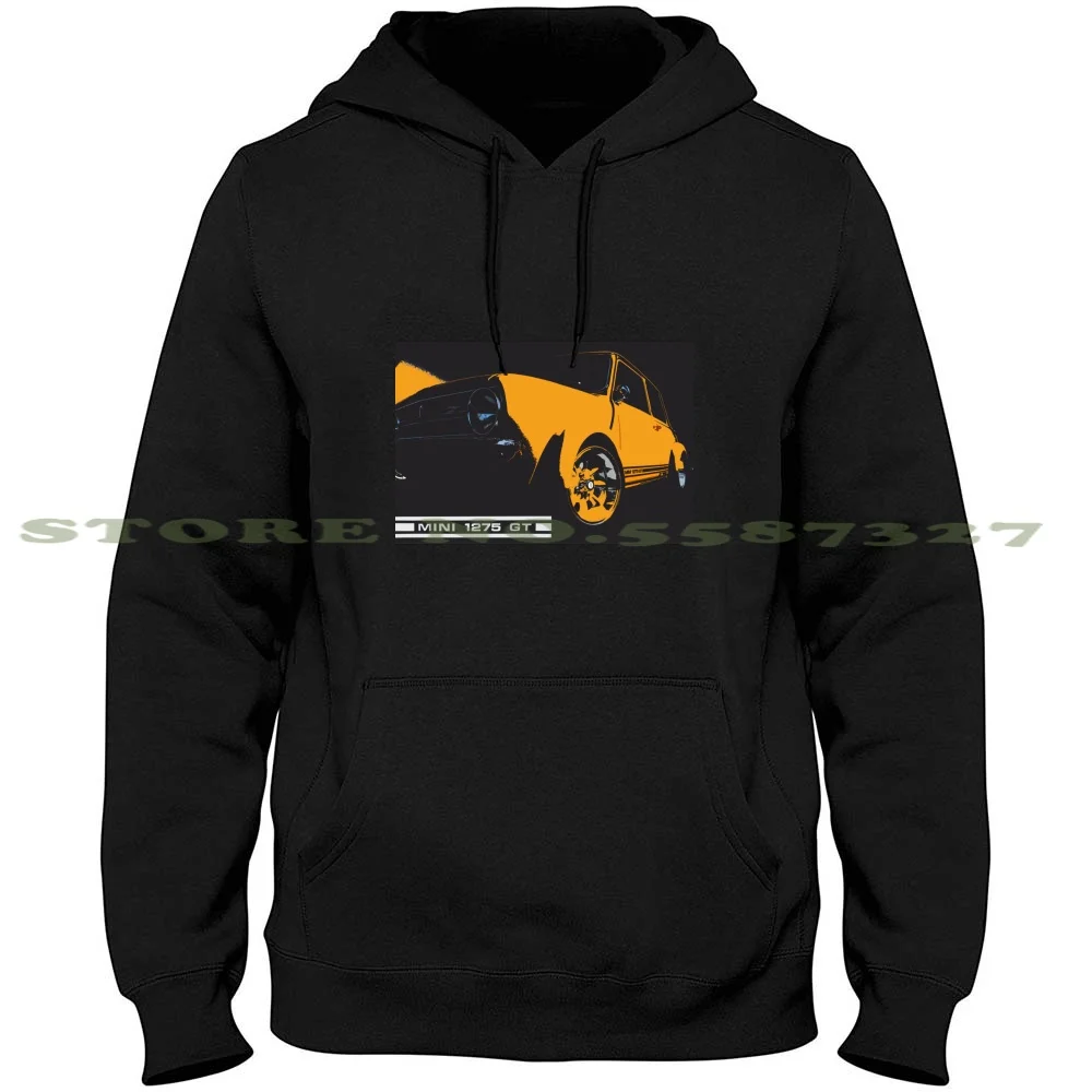 The Orange And Grey Streetwear Sport Hoodie Sweatshirt Car Classic British Orange Grey Colour Color Austin Mini