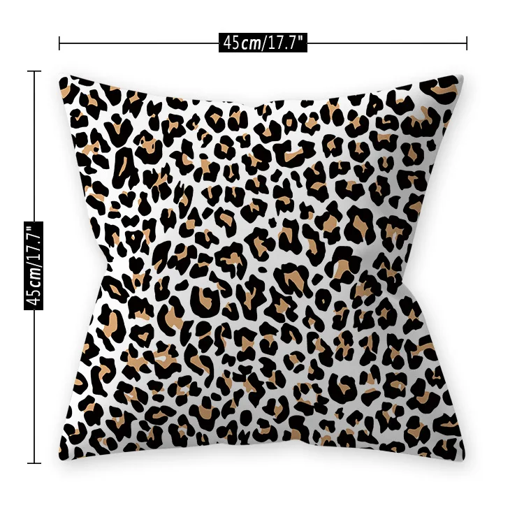 Abstract Leopard Print Cushion Cover Animal Speckles Zebra Striped Pillowcase Modern Geometry Livingroom Decor Sofa Throw Pillow