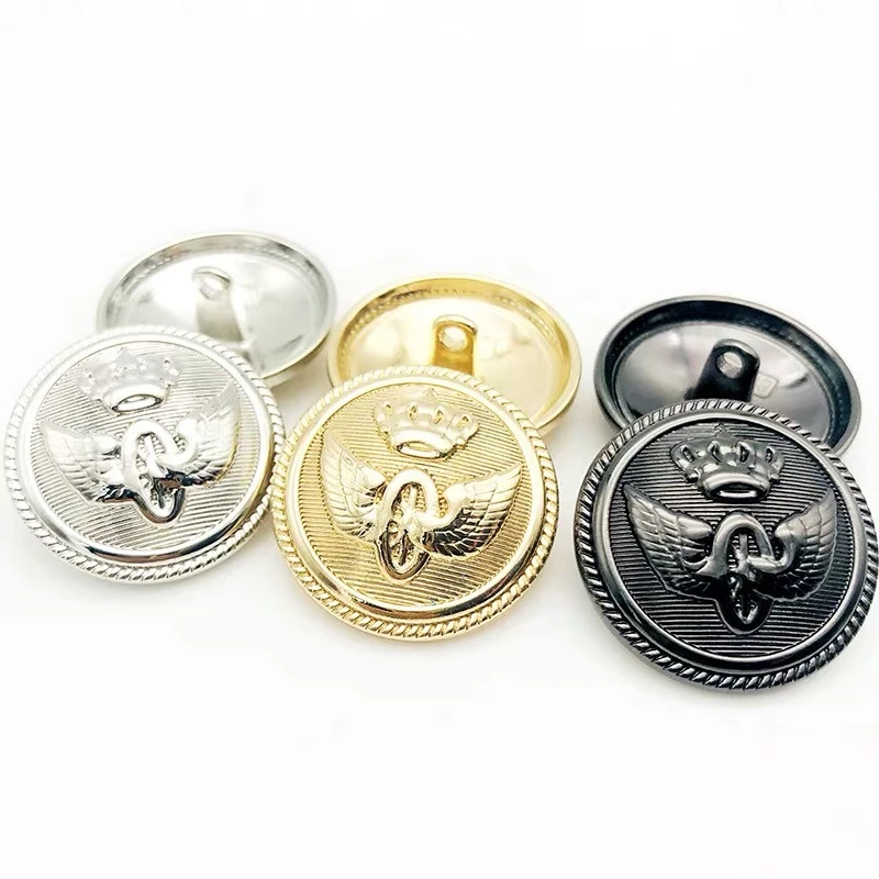 Metal Decorative Buttons for Clothing, Sewing Material, Fashionable Clothes Buttons, 20mm, 10 PCs/Lot