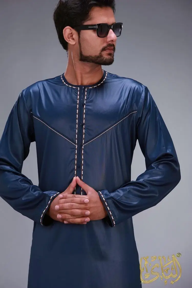 Islamic Clothing Men Robe Long Sleeve Arabic Kaftan Islam Arabian Dress Men Saudi Arabia Muslim Costumes Kurta Pakistan Indian