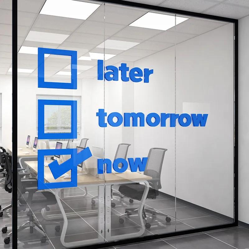 

Minimalist Style Office Motivational Wall Sticker Home Children Study Room Decor Decals Company Meeting Room Waterproof Sticker