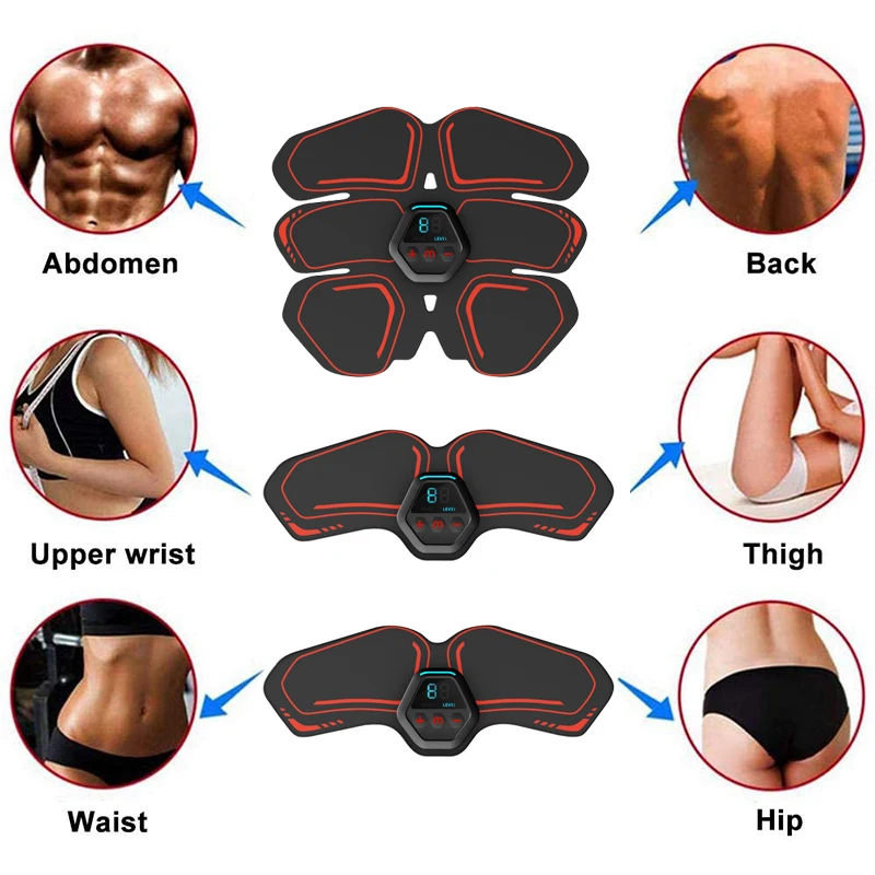 EMS Addominale Stimolatore Muscolare Hip Trainer Vibrazione Elettrica Massaggiatore Perdita di Peso Corporeo Dimagrante Attrezzature Per Il Fitness Cintura Unisex