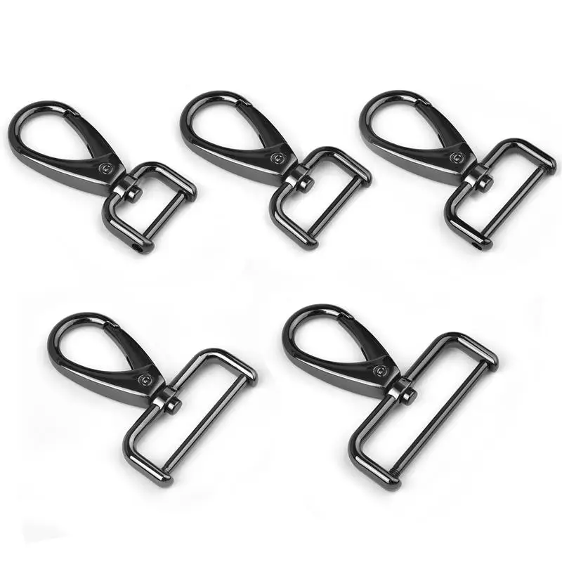 1pcs Metal Detachable Snap Hook Trigger Clips Buckles for Leather Strap/ Belt Keychain Webbing Pet Leash Hooks 5 Sizes