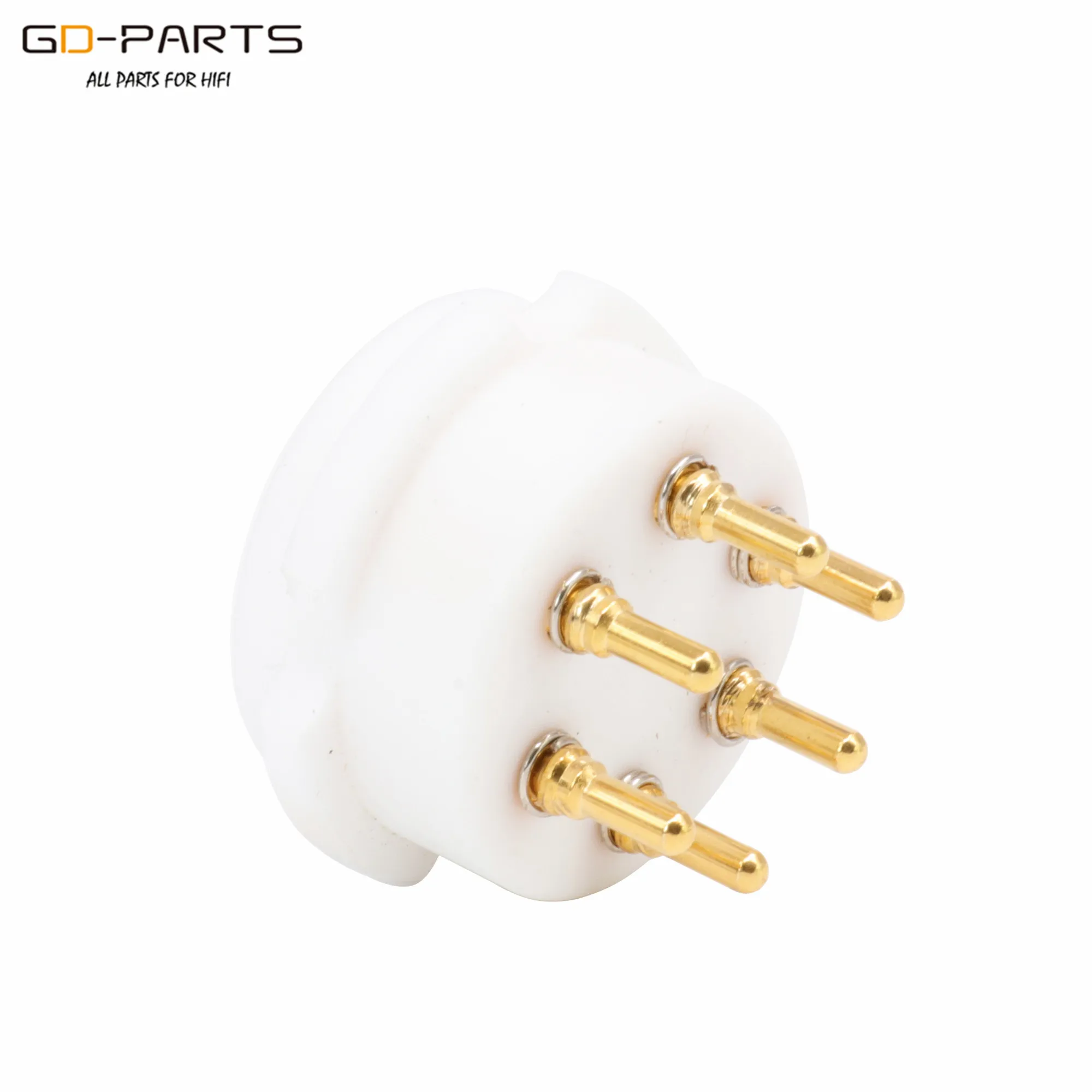 EIZZ High end 6pin PTFE Vacuum Tube Socket For WE310A 10J12S 41 6C6 Gold Plated Brass Pins Vintage HIFI Audio Tube AMP DIY 1PC