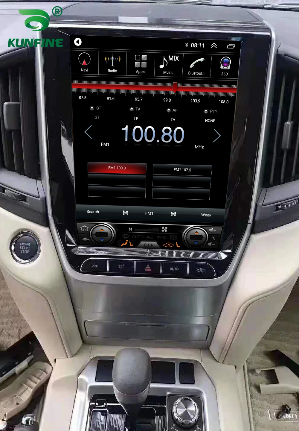 9.7 Inch Android Car Radio For Toyota Land Cruiser 2016 Tesla Style Multimedia Video Player GPS Auto 2Din Stereo Navigation Carp