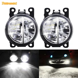 2 Pieces LED Fog Light Assembly For Lincoln Scion Mazda Dacia Duster Solenza Logan Sandero Car Front Bumper Fog Lamp DRL 12V