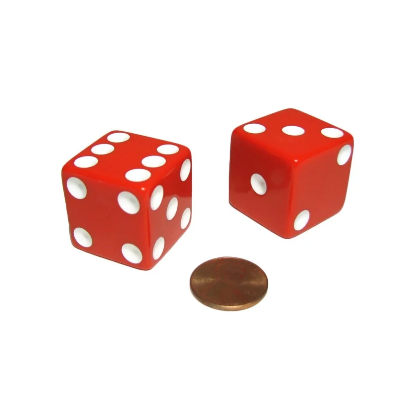 5Pcs/set 25mm Square Corner Point Dice Large Activity Game Props Large Size Stopper Teaching Aid Draw