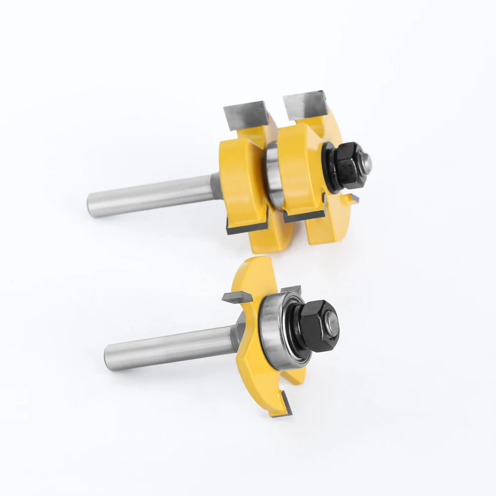 Imagem -04 - Lavie-fresadora de Madeira mm Shank Tongue Groove Joint Router Bits Slot t Montar Madeira Madeira Ferramentas de Corte Mc02054 Pcs