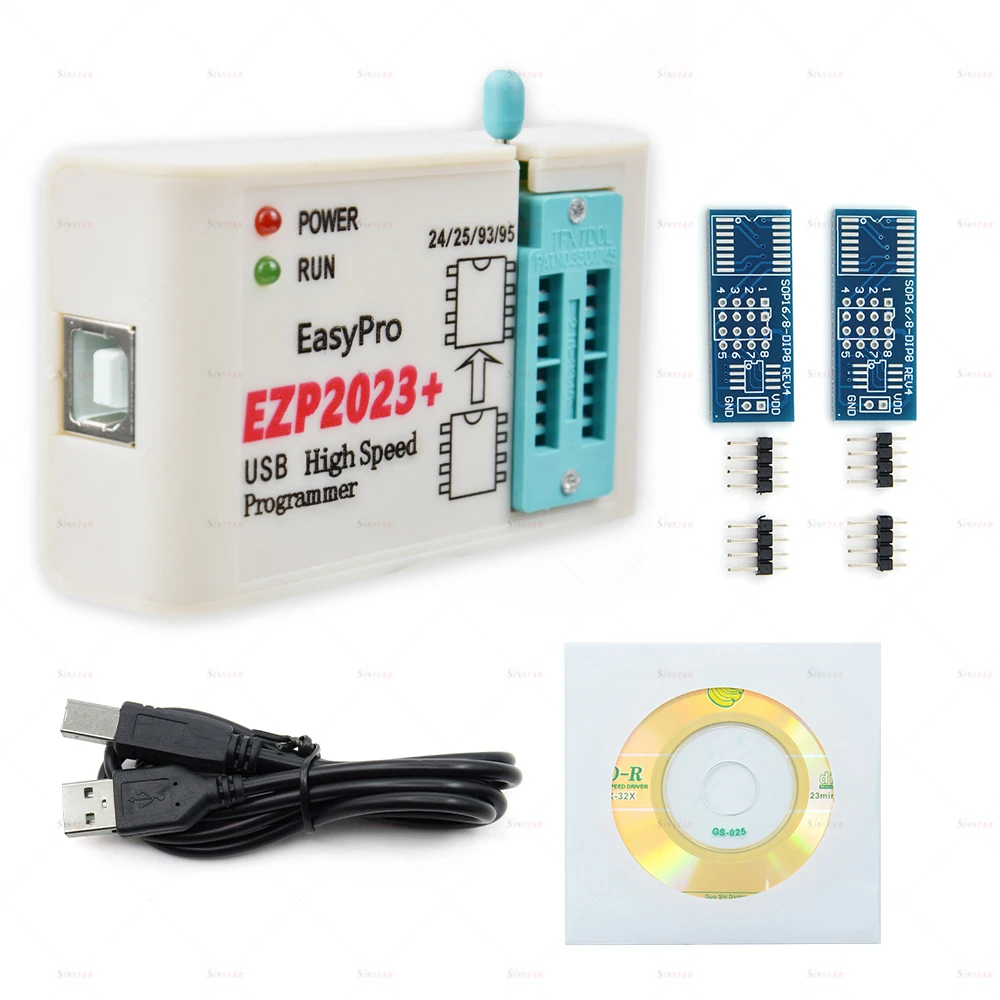 USB SPI 표준 프로그래머, EZP2023, 지지대 24 25 93 95 EEPROM 플래시 바이오스 미니프로 프로그래밍, EZP2019 보다 빠른 CH554T