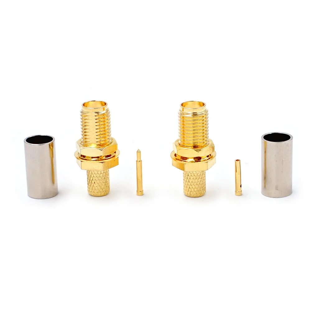 10PCS Sma-buchse Adapter RF Verbinder Sma-buchse Crimpen für RG58 RG142 RG400 LMR195 Kabel Draht SMA Stecker adapter – Detail 2