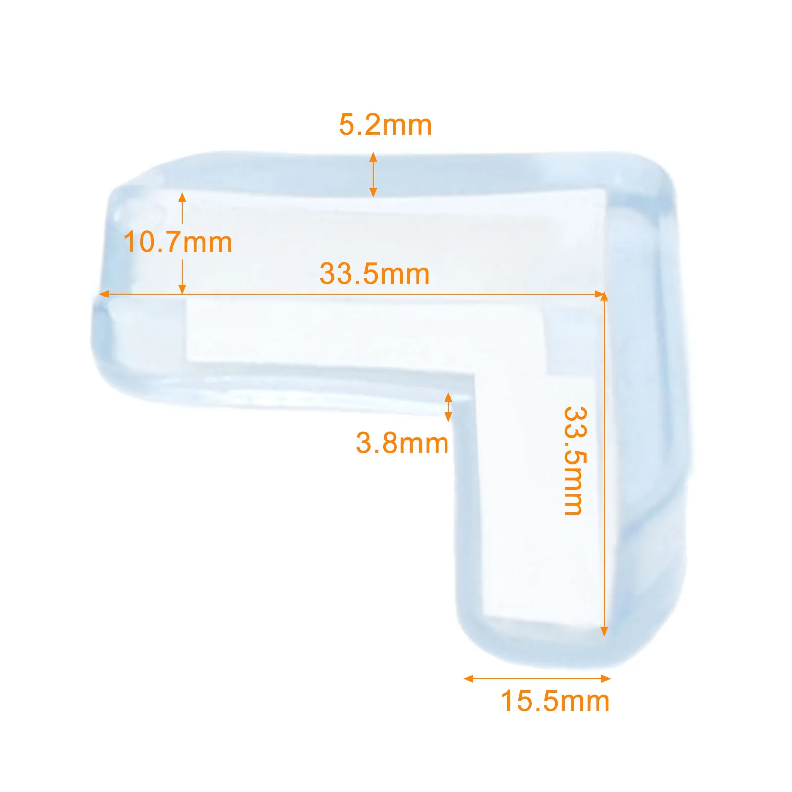 4PCS Child Safety Transparent Silicone Protector Table Corner Protection Cover Children Anticoll Liquid Silicone Rubber