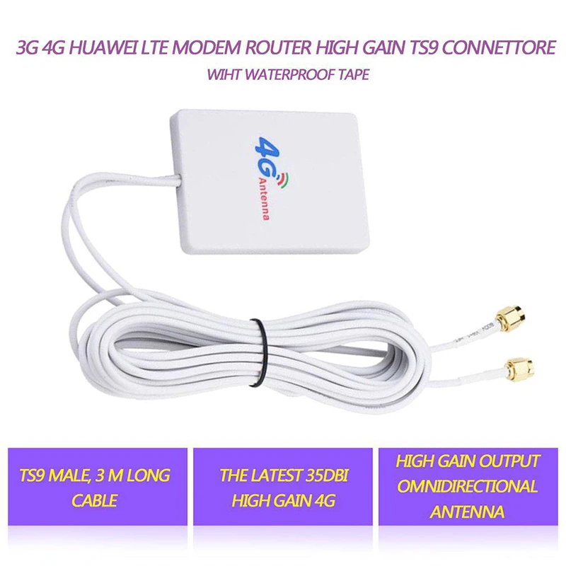 2 pcs 4G LTE Antenna SMA TS9 CRC9 Connector 4G LTE Router Anetnna External Antenna For Huawei 3G 4G LTE Router Modem 3M Antenna