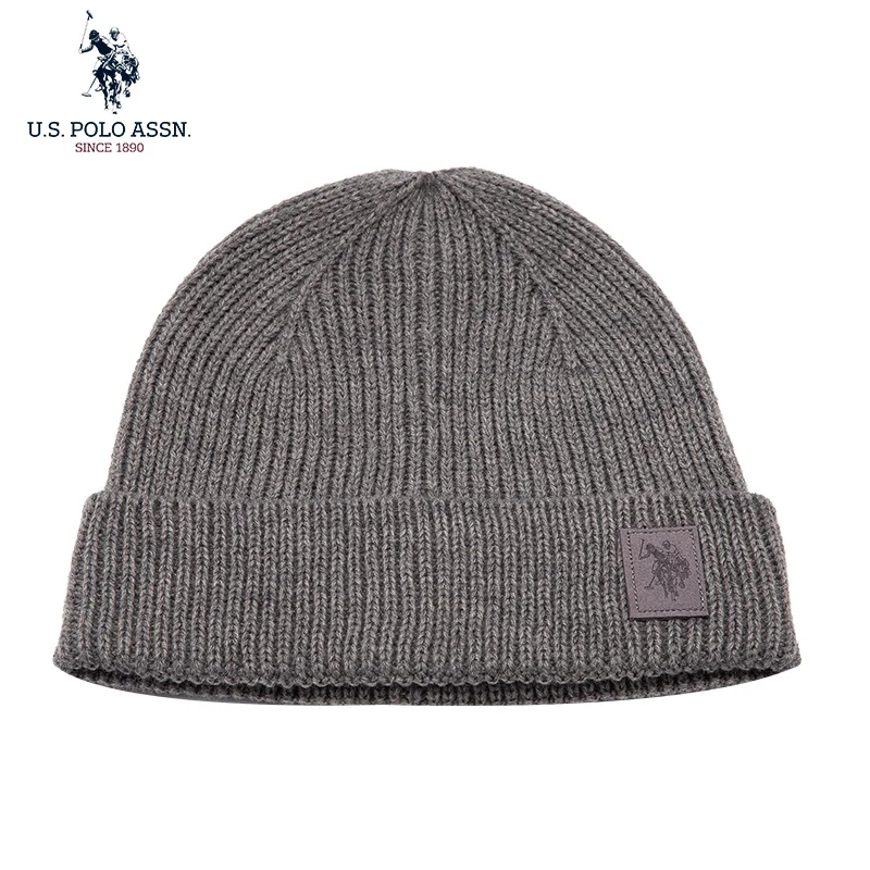 U.S.Polo Assn Autumn And Winter Men\'s And Women\'s  Knitted Hats Warm And Casual All-match Trendy Hip-hop Hats Sports Caps