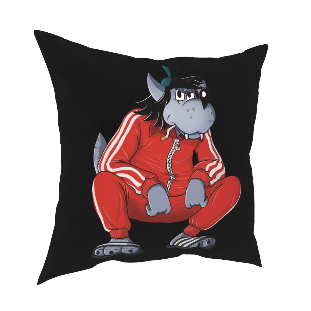 

Nu Pogodi Tracksuit Squat Wolf Pillow Cover Home Decor Russian Cushions Throw Pillow for Home Double-sided Printing Casual