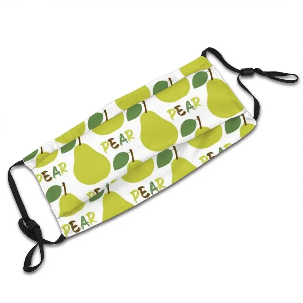 Pear Mask Cloth Reusable Print Filter Washable Pear