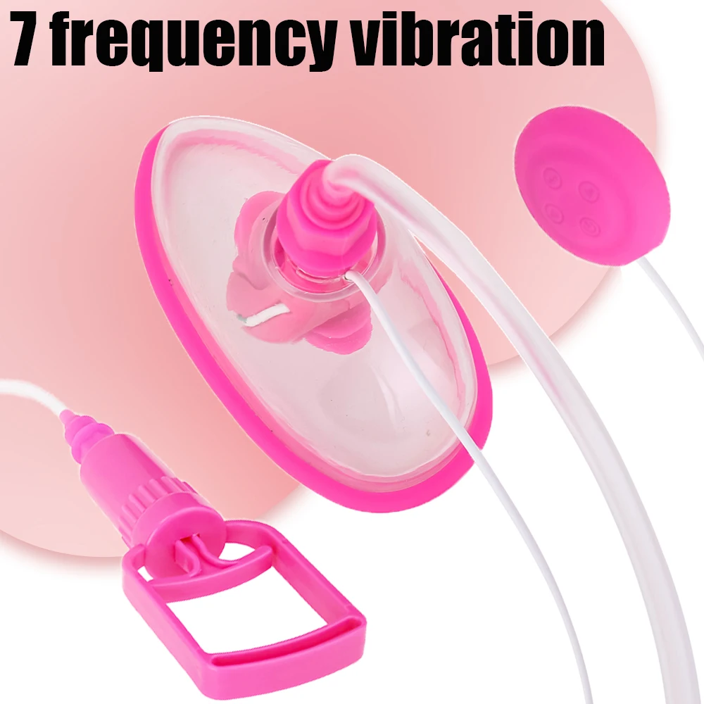 

7 Speed Pussy Pump for Vagina Clitoris Sucker for Women Vibrating Clit Vibrator Nipple Enlarge Vacuum Pump Cover Adults Sex Toys