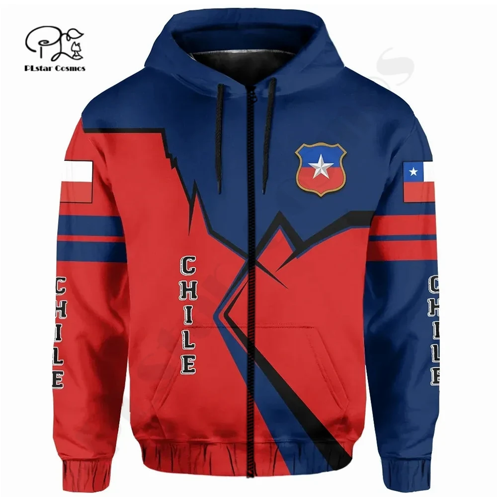 PLstar Cosmos 3DPrint Newest Sport Chile Country Flag Unique Men/Women Cozy Hrajuku Casual Streetwear Hoodie/Zip/Sweatshirt 4