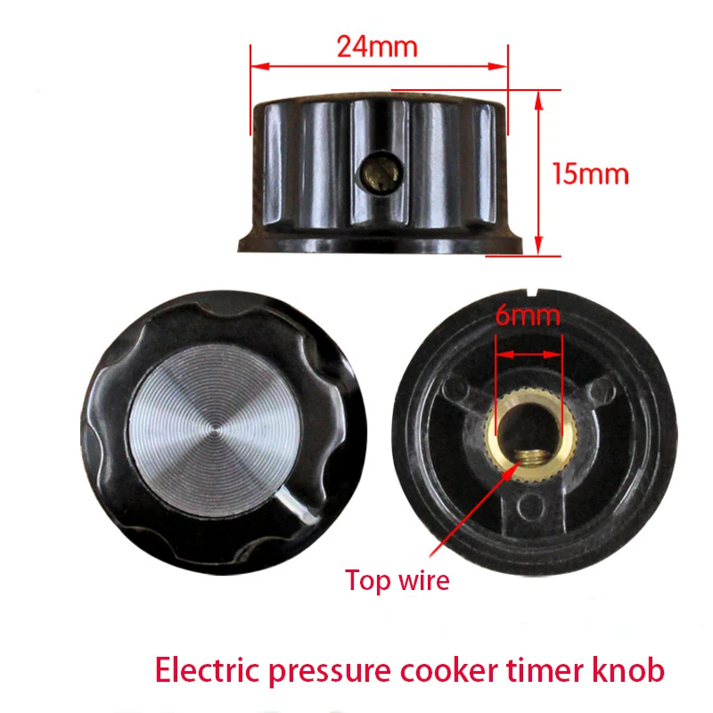 1pc  Electric pressure cooker timer knob Rice cooker timer switch universal knob with top wire D-shaped port