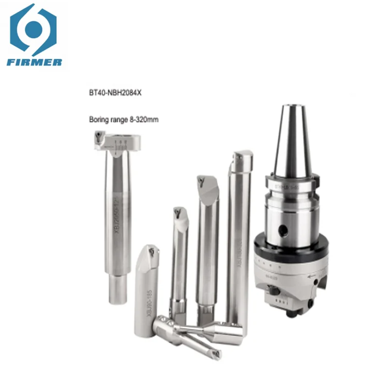 Boring 8-320mm high Precision 0.005 NBH2084 boring head boring head BT40-NBH2084X with 7Ppcs XBJ boring bars CNC boring tools