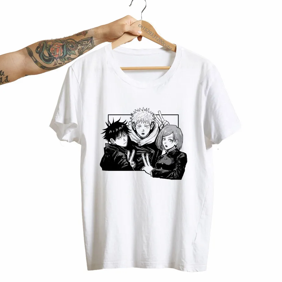 Japanese Manga Itadori Yuji Women T Shirt Girl Kawaii Jujutsu Kaisen Y2k Graphic Tees Fashion Tshirt Summer 90s Tops T-shirt