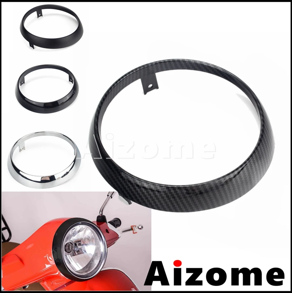 ABS Scooter Front Headlamp Frame Guard Anti-collision For Primavera 125 150cc 2takt 4T 2V 4T Motorcycle Round Headlight Cover