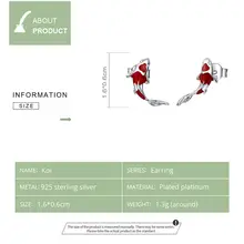 Red Fish Enamel Stud Earrings #6