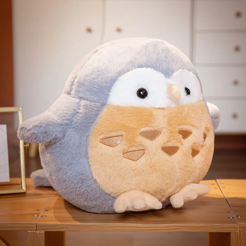 

Hot 38/45cm Simulation Plush Owl Sleeping Pillows Soft Stuffed Animals Eagle Cushion Sofa Decor Cartoon Bird Toys For Kids Gift