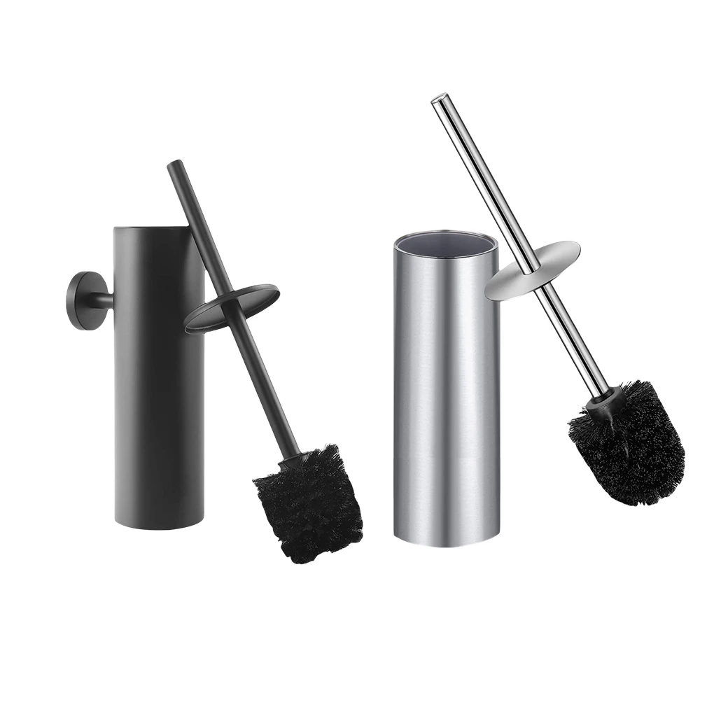 Toilet Brush Long Handled Bathroom Cleaning Plastic Household Reusable Corner Scrubber Accessory with Holder Type 8