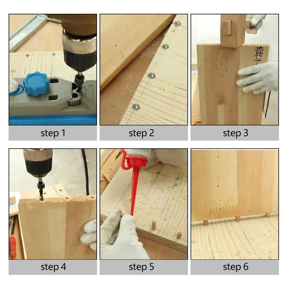 4pcs/set Dowel Tenon Center Set Woodworking Top Locator Roundwood Punch Wooden furniture centering point