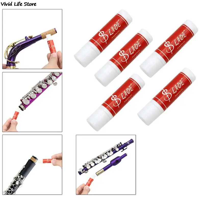 5Pcs Tubes Cork Grease For Clarinet Saxophone Flute Oboe Reed Instruments Musical Instruments Accessories Lubricate And Protect