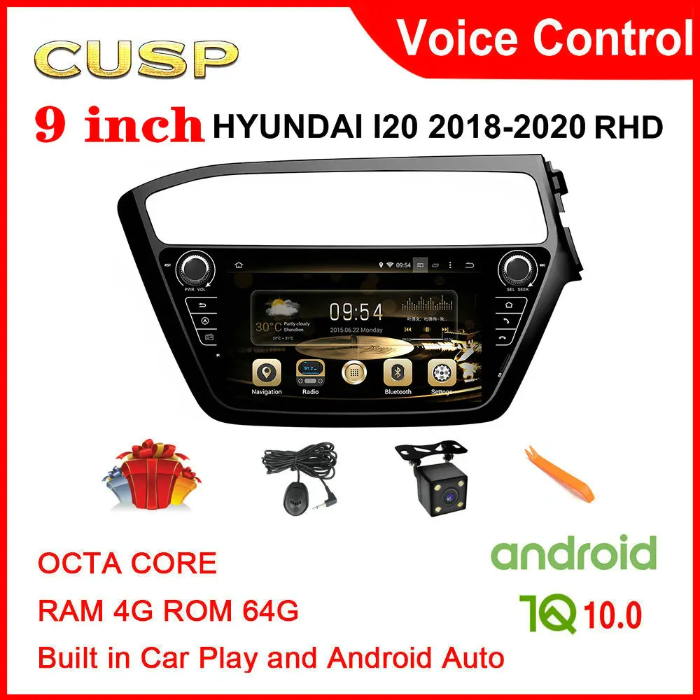 

Автомобильный dvd-плеер CUSP Android 10 для Hyundai I20 2018 2019 2020 1 Din автомагнитола gps-навигация стерео Мультимедийный аудио