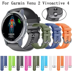 Pulseira de silicone para garmin venu 2 vivoactive 4 cinta pulseira esporte relógio banda 22mm substituição pulseira smartwatch correa