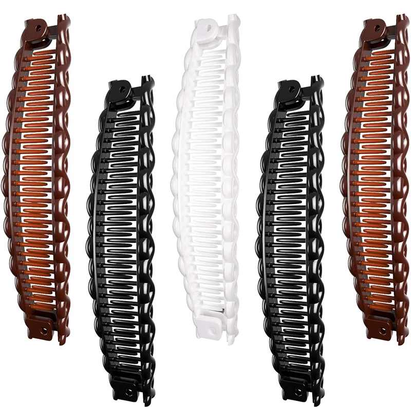 Korea Banana Hair Clip New Solid Color Hair Claws Women Barrettes Hairpins Hair Accessories For Girls Ponytail Hoder Hair Clamp