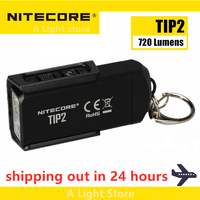 NITECORE TIP2 Flashlight Keychain Light EDC Pocket Flashlight Waterproof Mini KeyChain Lamp Work Light camping flashlight