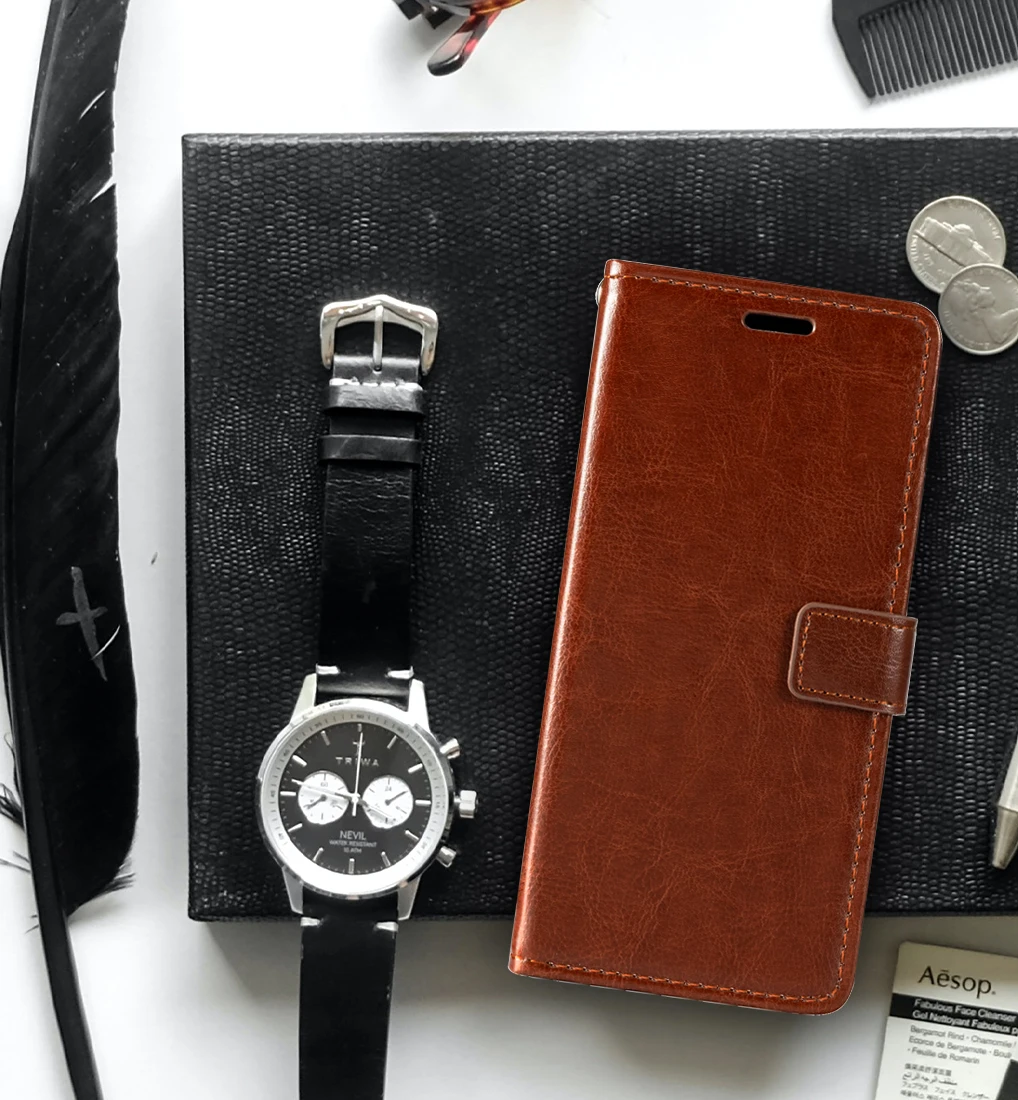 Case For AGM A9 Wallet Premium PU Leather Magnetic Flip Case Cover With Card Holder And Kickstand For AGM H1 AGM A9 JBL