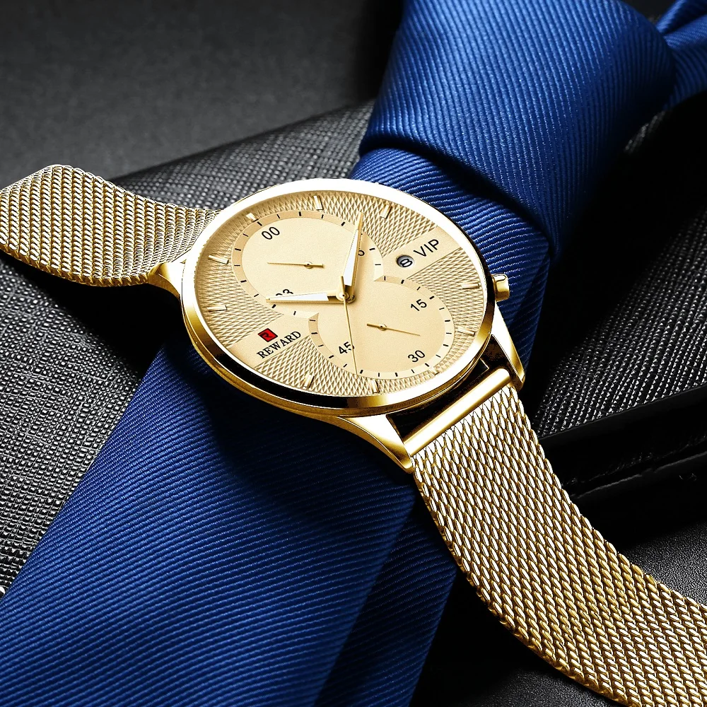 Beloning Zakelijke Herenhorloges Topmerk Luxe Chronograaf Waterdicht Quartz Horloge Heren Roestvrij Staal Sport Date Polshorloge