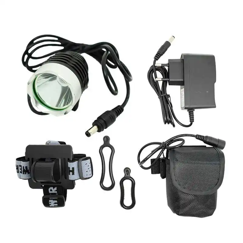 Waterproof XM-L T6 LED Bicycle Light Front Lamp 1800lm Bike Headlight Cycling Flashlight + 8.4V 18650 Battery Pack + Charger