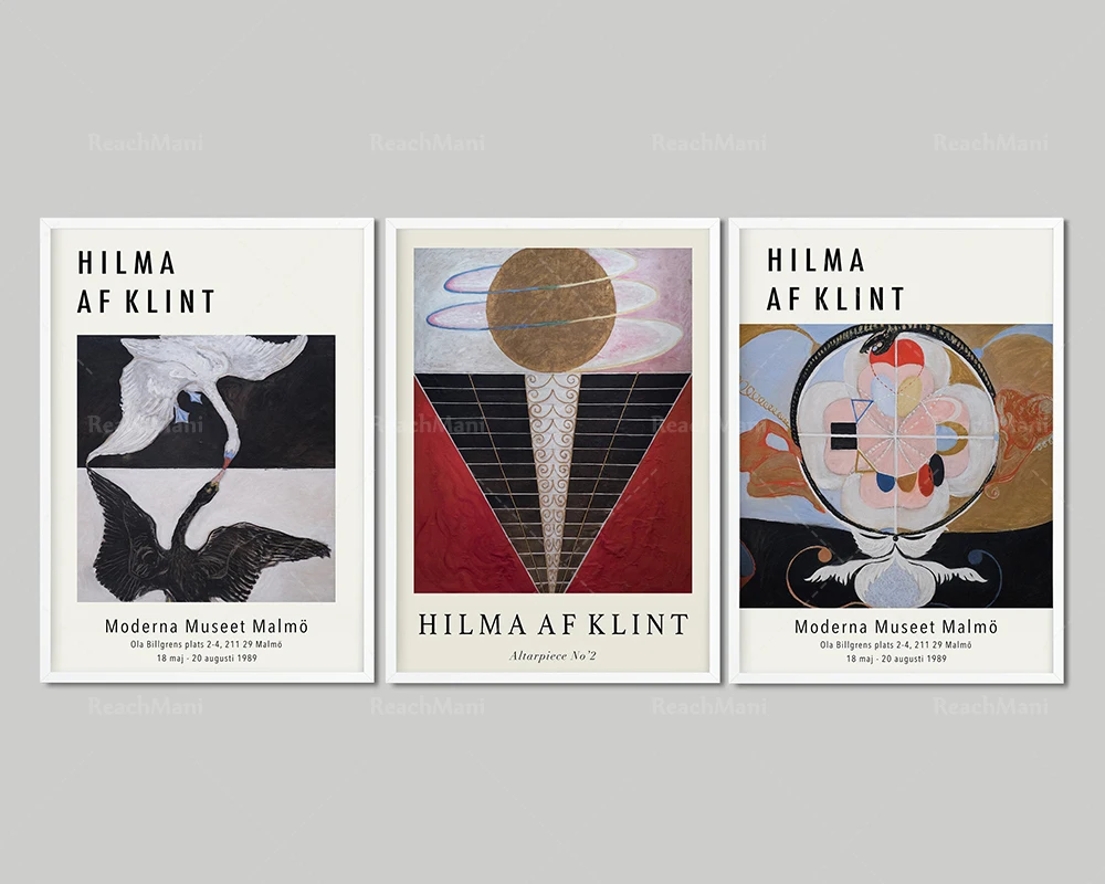 Hilma AF Klint print set, art prints, modern art poster gallery wall decoration