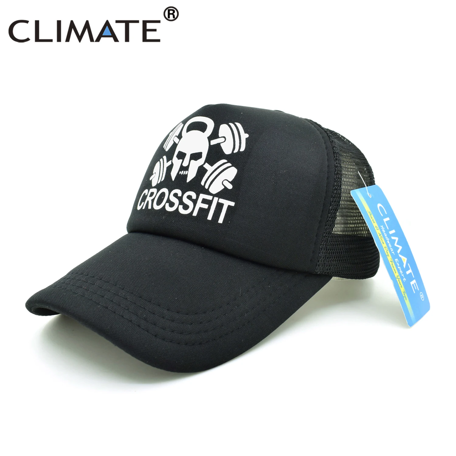 CLIMATE GYM Cross Cap Man Spartacus Sparta Trucker Cap Kettle-bell Fitness Cap Hercules Body Building Muscle Caps Hat