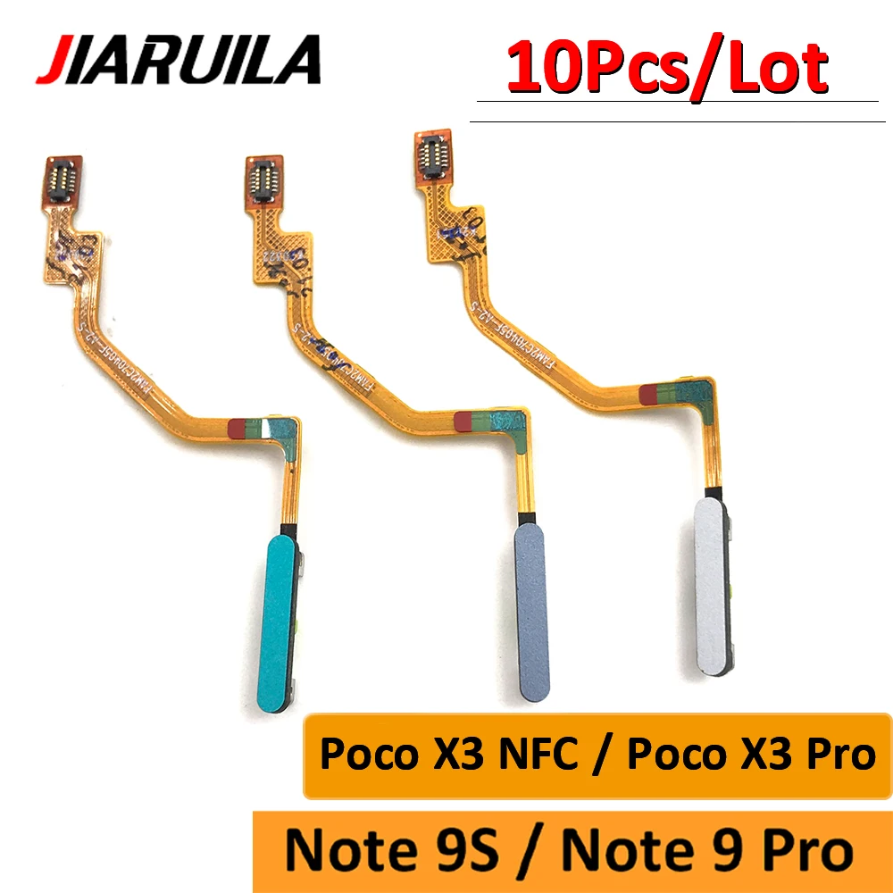 

10Pcs， Home Button Fingerprint Sensor Flex Cable For Xiaomi X3 Pro Redmi Note 9S 9 Pro 11S 5G Global Phone Repair Parts