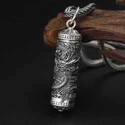 Unibabe Real silver Dragon Pendant S925 Pure Silver chinese style dragon design pendant Gawu box Pendant men women