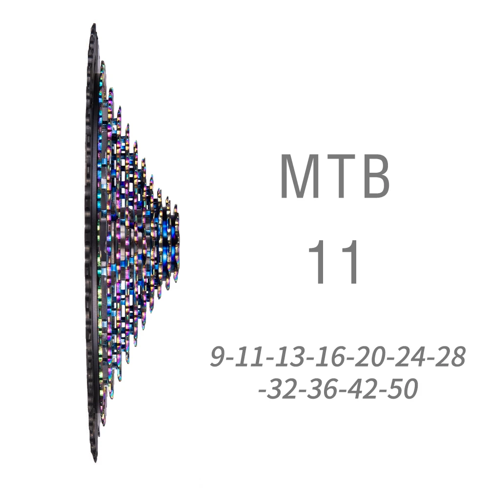 Colorful MTB 11 Speed Cassette Ultimate ULT pro 11s 9-50T XD Cassette Rainbow 380g ULT pro Freewheel 11v k7 Sprocket