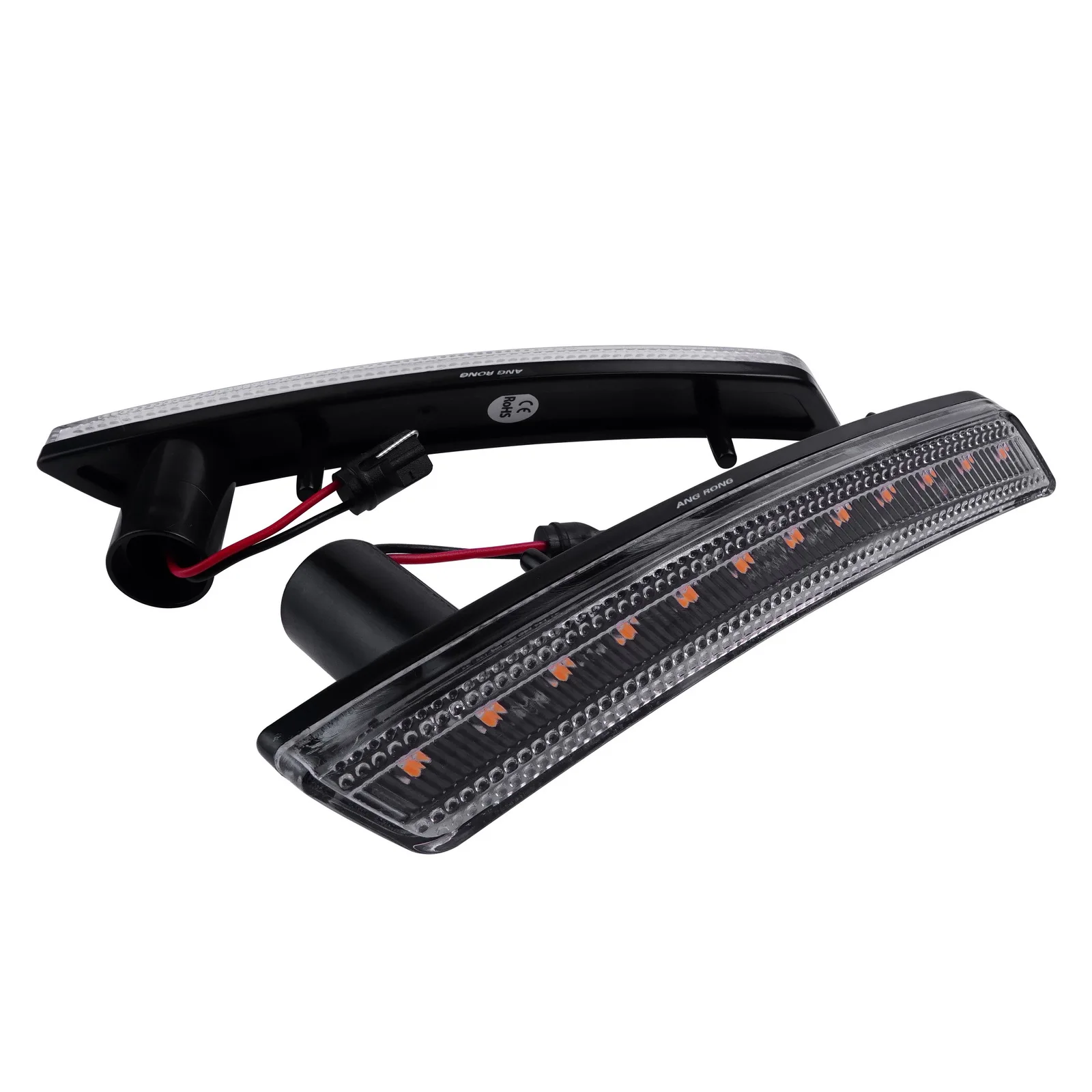 L+R Amber LED Front Side Marker Indicator Turn Signal Repeater Light For Mini Cooper R55 R56 R57 R60 R61 Gen 2 US Model