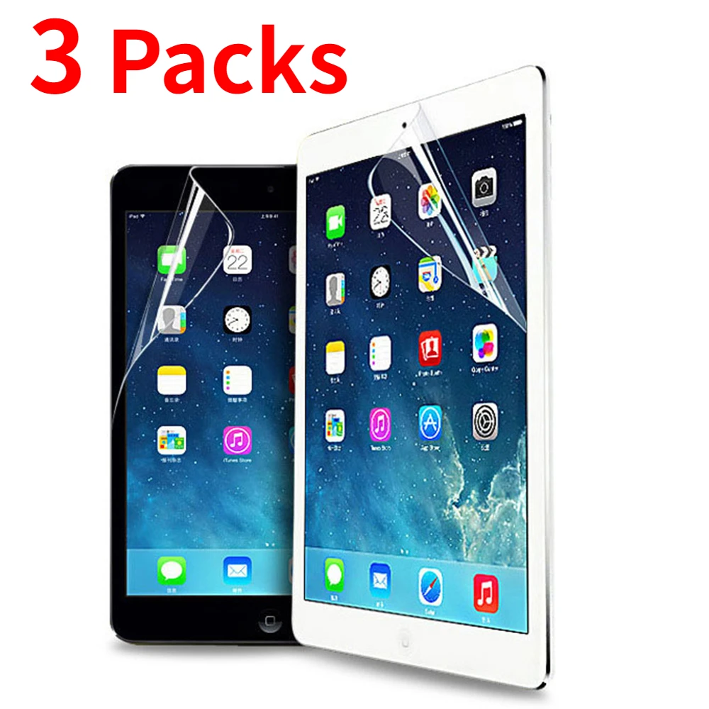 

3Packs Tablet Screen Protectors Soft Film For iPad 9.7 10.2 10. 5 10.9 11 12.9 Air 4 3 2 Mini 6 5 4 3 2 For ipad 2017 2018 2020