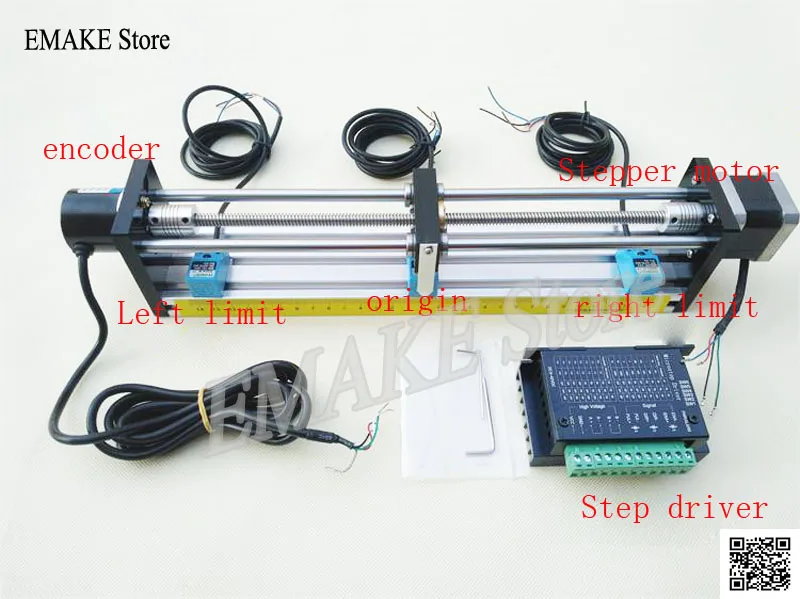 

Learn PLC Stepper Motor Leading Screw Skid Platform Suite and Kit with Encoder Driver