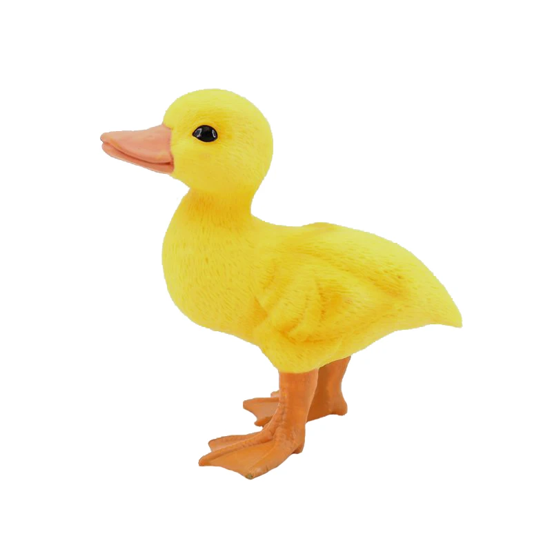 Cute Rubber Little Duck Figure Model Plastic Duckling Poultry Animal Farm Souvenir Ornament