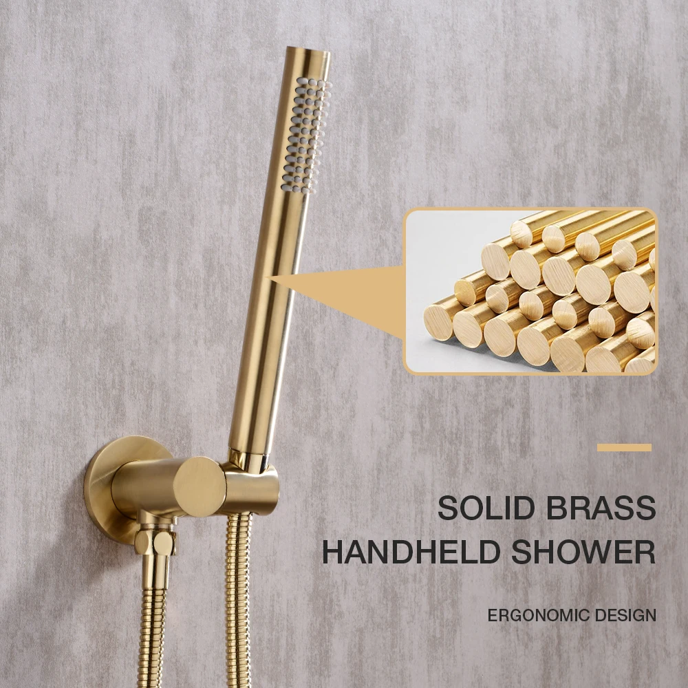 Bathtub Mount Shower Set Mixer Valve 2 Function Bathtub Filler Mixer Taps Hot & Cold Bathroom Shower Faucet Bath Spout Shower