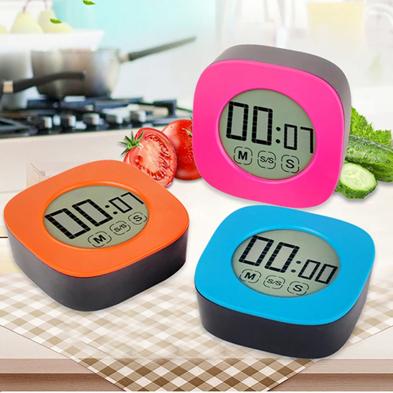 Touch Screen Student Reminder, Kitchen Timer, Adjustable Mute with Clock, Digital Scrolling Led Display, Modern and Simple